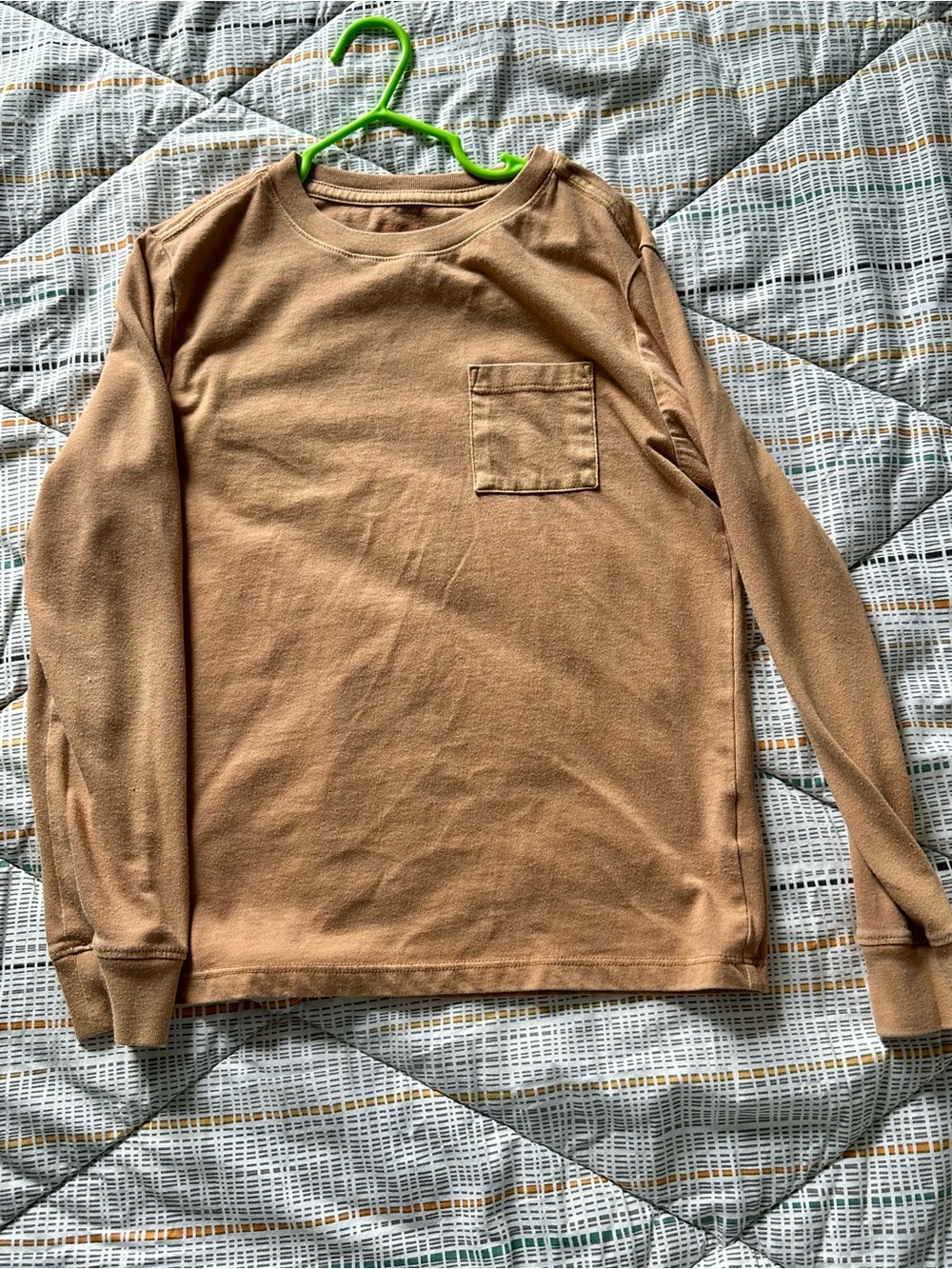 Cat & Jack Boys Long Sleeve Pocket Tee - Brown
